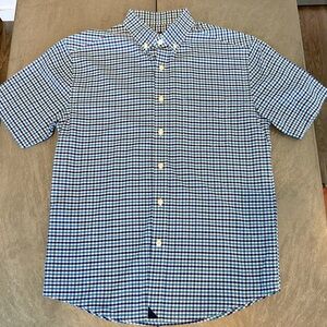 Untuckit Men's Medium 100% Cotton Checkered Short Sleeve Shirt
